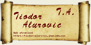 Tiodor Alurović vizit kartica